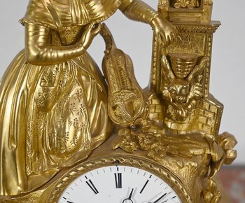 Gilt bronze clock, Napoleon III period - Mid 19th century