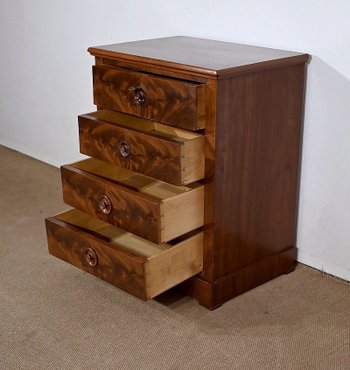 Small Chest of Drawers in Mahogany Burl - End of XIXth century