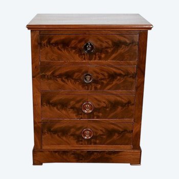 Small Chest of Drawers in Mahogany Burl - End of XIXth century