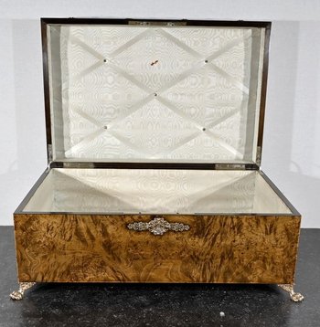 Important Coffret de Voyage en Loupe d’Orme, goût Restauration – 1ère partie XIXe