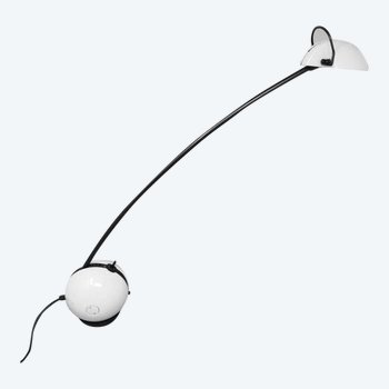 1970 Superbe lampe de table blanche "Alina" par Valenti avec boîte. Fabriqué en Italie