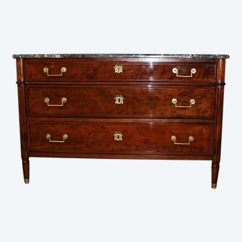 Louis XVI mahogany chest of drawers end of XVIII