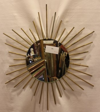 Mirror Sun Year 50 Metal Gold 60 X 60 Cm