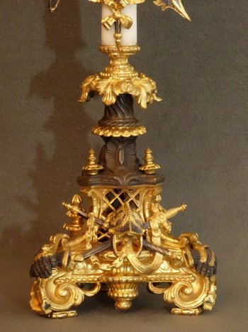 Pair Of Girandoles With Trophies 1820
