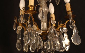 Lampadario con pendenti, XIX secolo