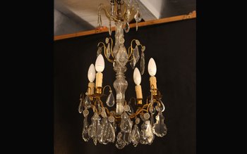 Lampadario con pendenti, XIX secolo