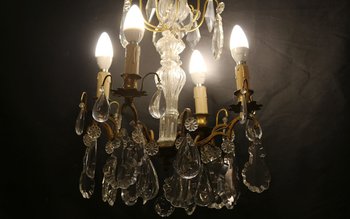 Lampadario con pendenti, XIX secolo