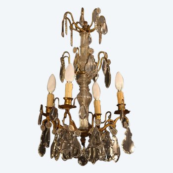 Lampadario con pendenti, XIX secolo