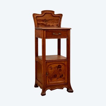 Paul Guth, Bedside table Art Nouveau Ecole de Nancy Signed (1878 - 1918)