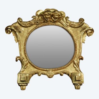 Miroir en bois doré à la feuille  XVIIIème siècle