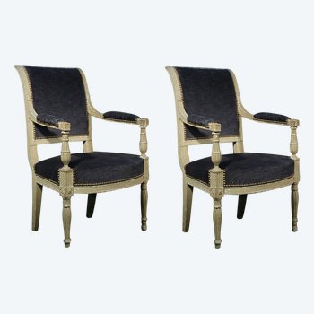 Paire de fauteuil Directoire  XVIIIème siècle 