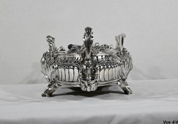 Silver plated bronze planter, Louis XV style - 2nd half XIXth century