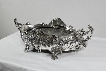 Silver plated bronze planter, Louis XV style - 2nd half XIXth century