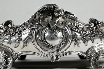 Silver plated bronze planter, Louis XV style - 2nd half XIXth century