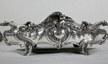 Silver plated bronze planter, Louis XV style - 2nd half XIXth century