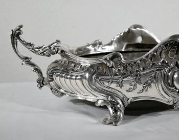Silver plated bronze planter, Louis XV style - 2nd half XIXth century