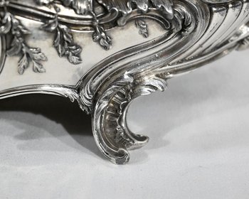 Silver plated bronze planter, Louis XV style - 2nd half XIXth century