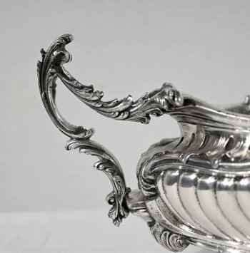 Silver plated bronze planter, Louis XV style - 2nd half XIXth century