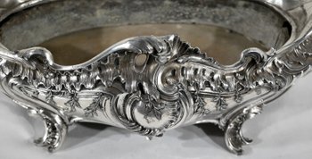 Silver plated bronze planter, Louis XV style - 2nd half XIXth century