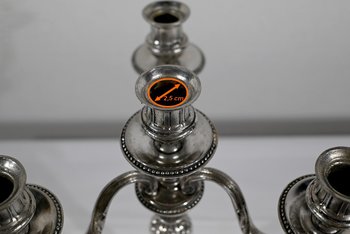 Pair of Silver Bronze Candlesticks - End of XIXth century