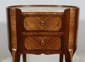 Élégante petite Table Rognon en Acajou et Bois de Rose – début XXe