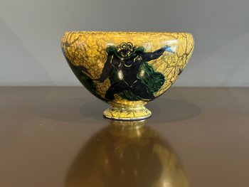 Jean Mayodon (1893 - 1967), Coupe Décor à  l'Antique En Céramique Emaillée Sèvres