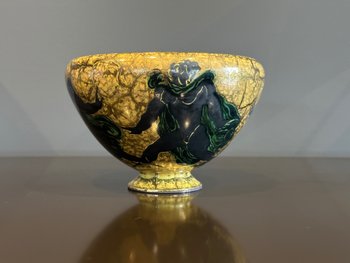 Jean Mayodon (1893 - 1967), Coupe Décor à  l'Antique En Céramique Emaillée Sèvres