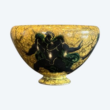 Jean Mayodon (1893 - 1967), antica tazza di ceramica decorata di Sèvres