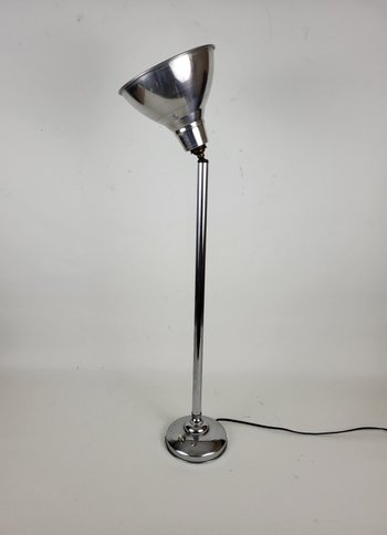 Art-Deco-Lampe aus verchromtem Metall aus den 1930er Jahren