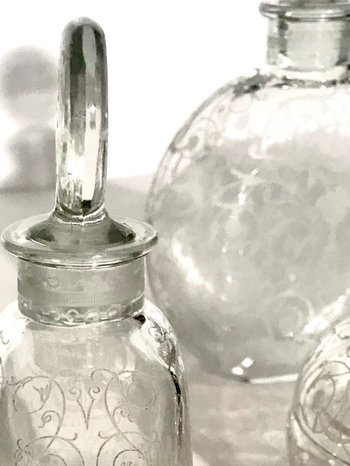 Toilettengarnitur aus Baccarat-Kristall 1940