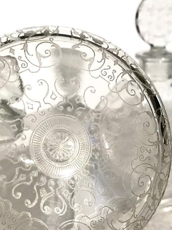 Toilettengarnitur aus Baccarat-Kristall 1940