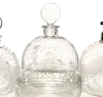 Toilettengarnitur aus Baccarat-Kristall 1940