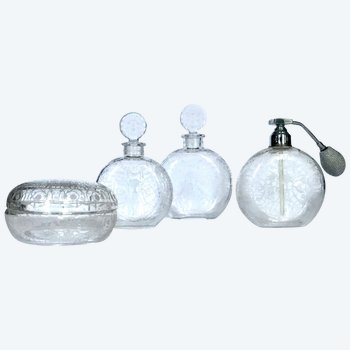 Toilettengarnitur aus Baccarat-Kristall 1940