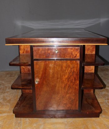 Scrivania d'epoca Art Déco in palissandro del 1930 circa