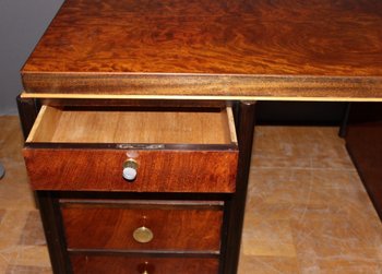 Scrivania d'epoca Art Déco in palissandro del 1930 circa