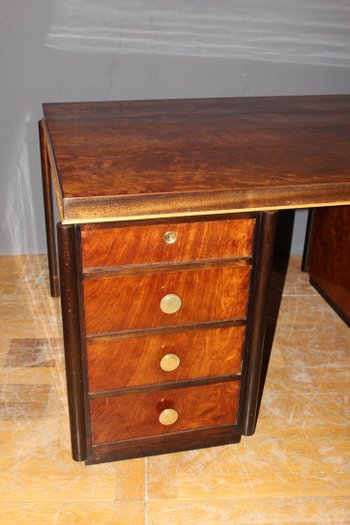 Scrivania d'epoca Art Déco in palissandro del 1930 circa