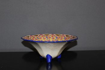 Tazza in smalto Art Déco di Longwy, 1930 circa