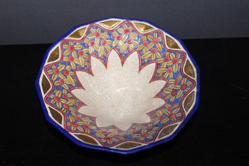 Tazza in smalto Art Déco di Longwy, 1930 circa