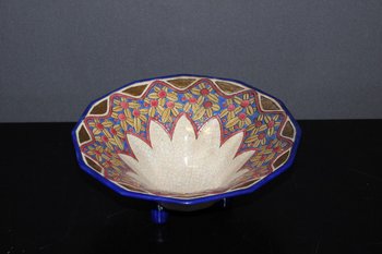 Tazza in smalto Art Déco di Longwy, 1930 circa