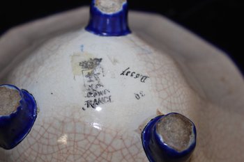 Tazza in smalto Art Déco di Longwy, 1930 circa
