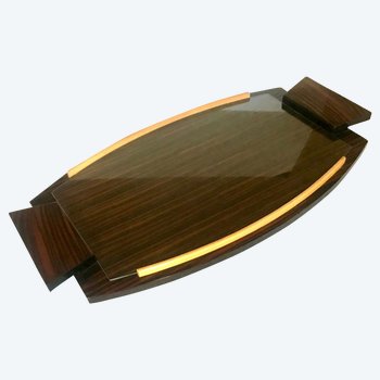 Art-deco tray with macassar and lemon tree