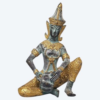 1940 Superba statua decorativa orientale. Divinità tailandese.