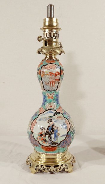 Coppia di lampade a olio, periodo Napoleone III - metà del XIX secolo