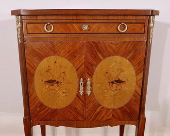 Petit Meuble d’entre-deux en bois précieux, style Transition Louis XV / Louis XVI – Début XXe