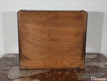 Blackened Wood Traveller's Writing Table, Napoleon III period - Mid 19th century