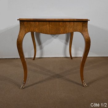 Table Bureau en Noyer, style Louis XV – Milieu XIXe