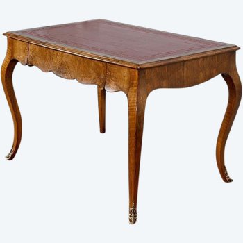 Table Bureau en Noyer, style Louis XV – Milieu XIXe