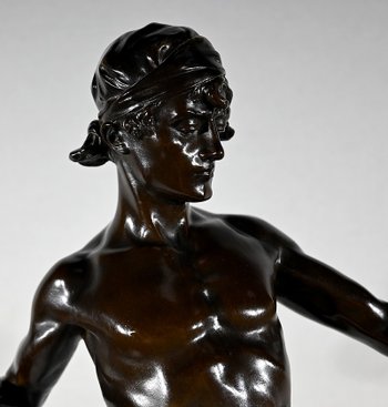 Importante "Allegoria della Poesia" in bronzo, di E. Drouot - 1900
