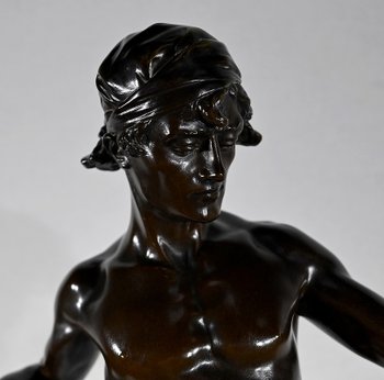 Importante "Allegoria della Poesia" in bronzo, di E. Drouot - 1900