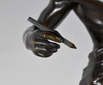 Importante "Allegoria della Poesia" in bronzo, di E. Drouot - 1900
